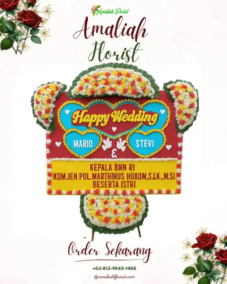 Papan Bunga Pernikahan Bendasari